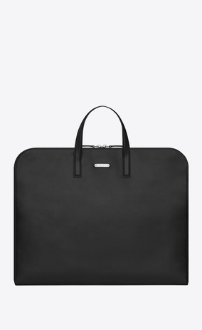 SAINT LAURENT Business Man ID document holder in black leather a_V4